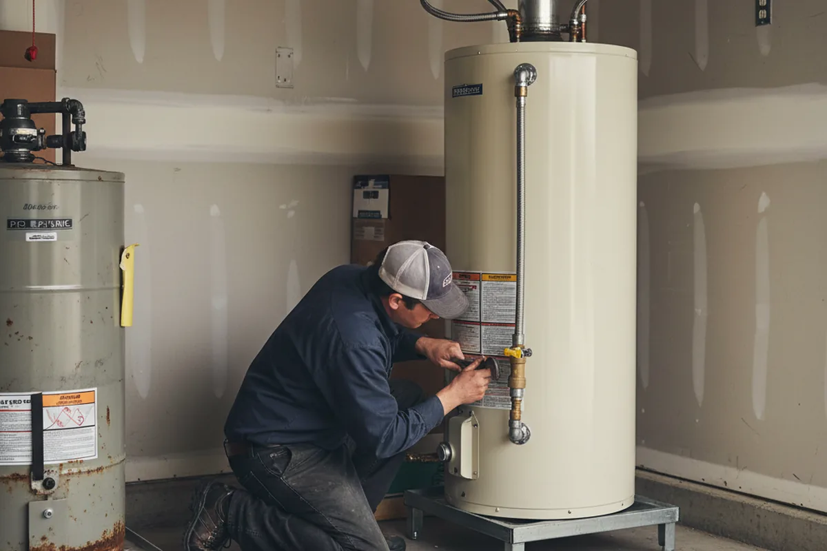 Water heater and shutoff valve replacement in Saint Benedict